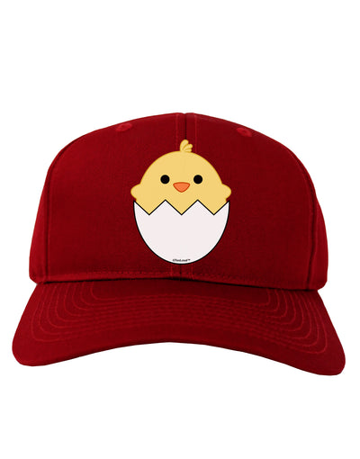 Cute Hatching Chick Design Adult Dark Baseball Cap Hat by TooLoud-Baseball Cap-TooLoud-Red-One Size-Davson Sales