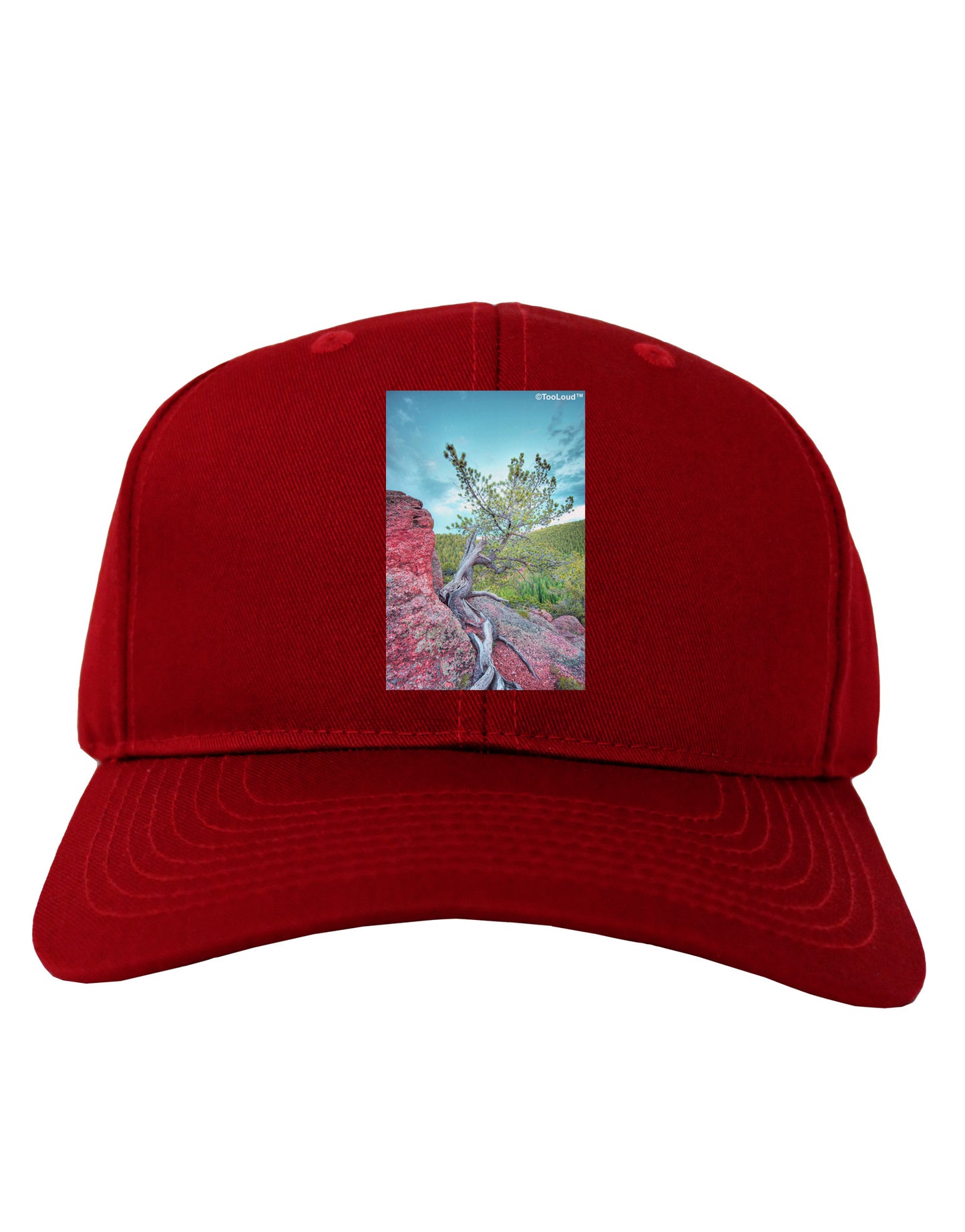 CO Cliffside Tree Adult Dark Baseball Cap Hat-Baseball Cap-TooLoud-Red-One Size-Davson Sales