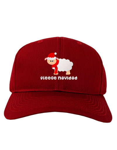 Fleece Navidad Christmas Sheep Adult Dark Baseball Cap Hat-Baseball Cap-TooLoud-Red-One Size-Davson Sales