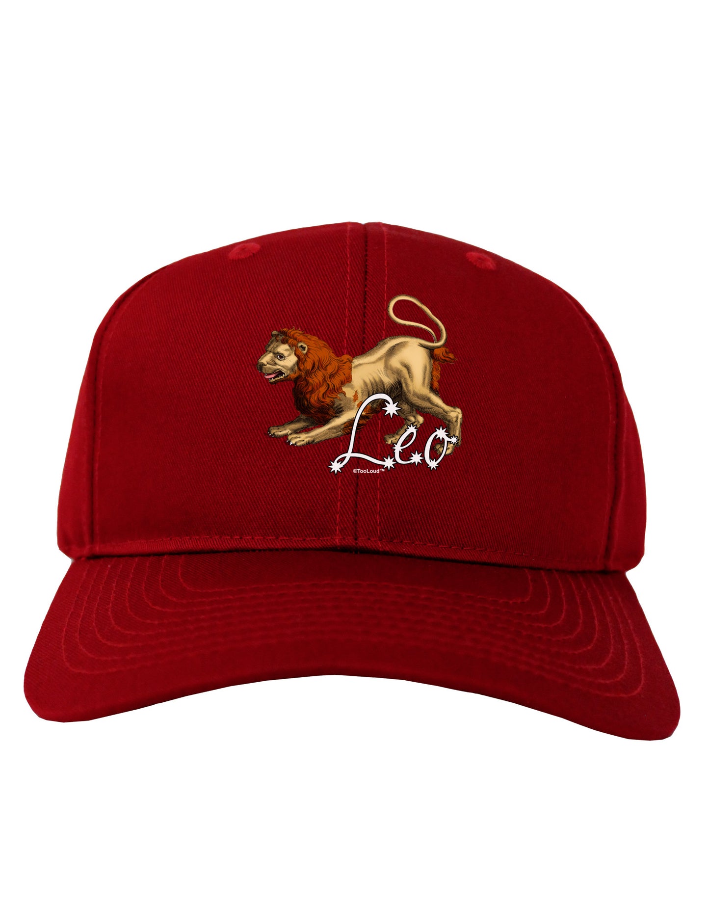 Leo Color Illustration Adult Dark Baseball Cap Hat-Baseball Cap-TooLoud-Red-One Size-Davson Sales