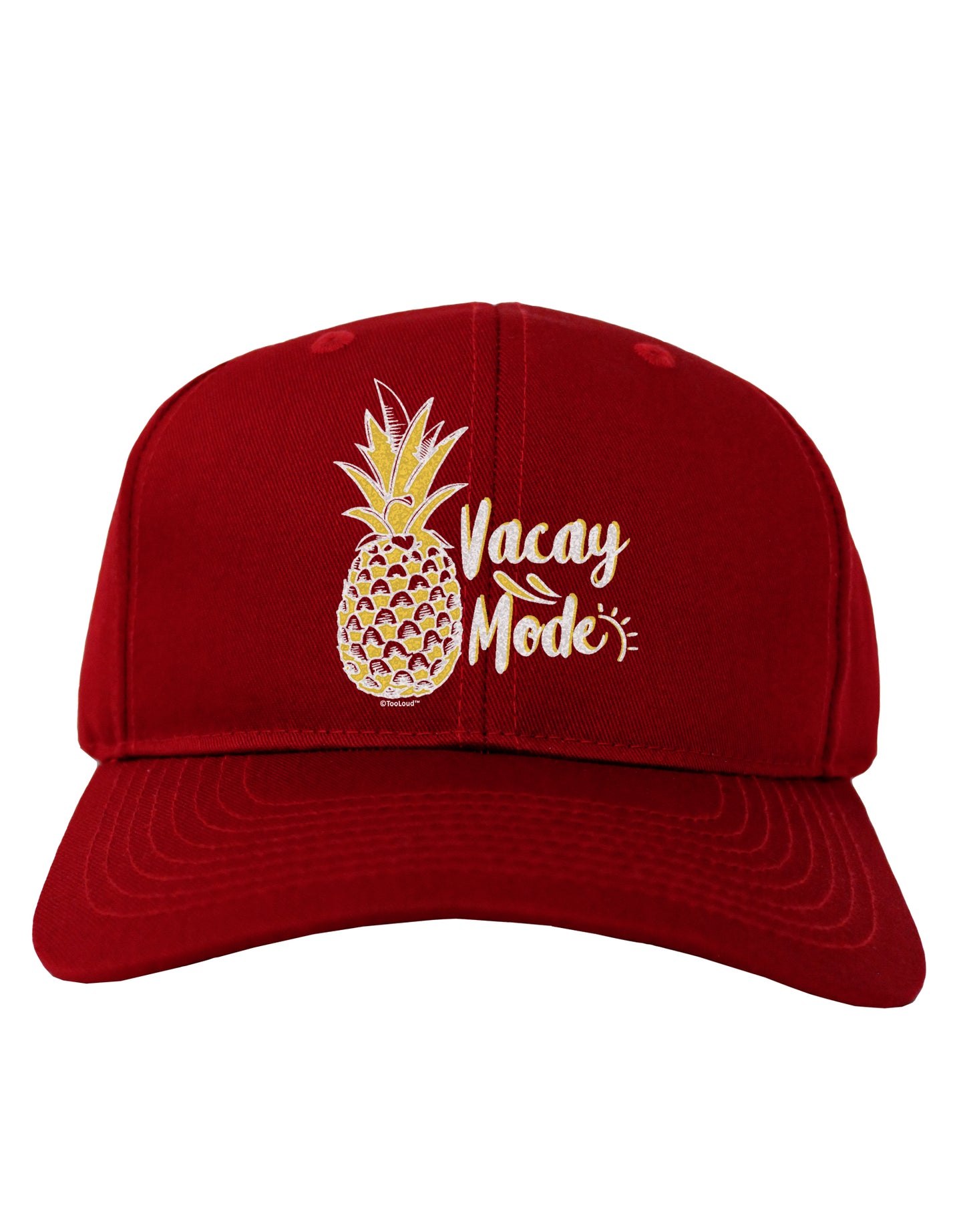 Vacay Mode Pinapple Dark Adult Dark Baseball Cap Hat-Baseball Cap-TooLoud-Red-One-Size-Fits-Most-Davson Sales