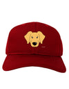 Cute Golden Retriever Dog Adult Dark Baseball Cap Hat by TooLoud-Baseball Cap-TooLoud-Red-One Size-Davson Sales