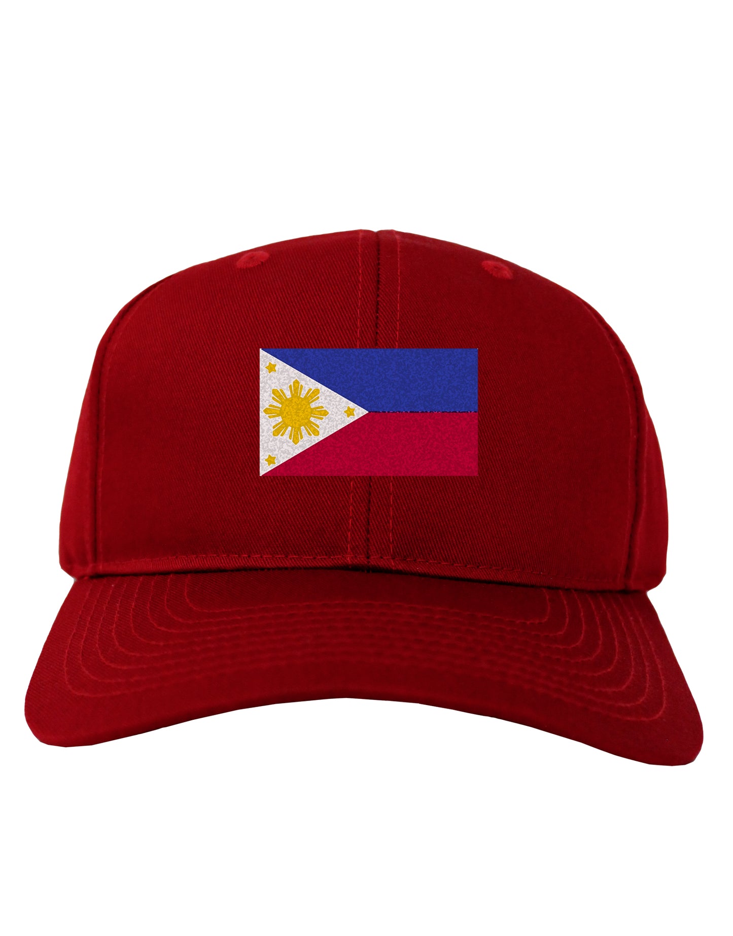 TooLoud Distressed Philippines Flag Adult Dark Baseball Cap Hat-Baseball Cap-TooLoud-Red-One-Size-Fits-Most-Davson Sales