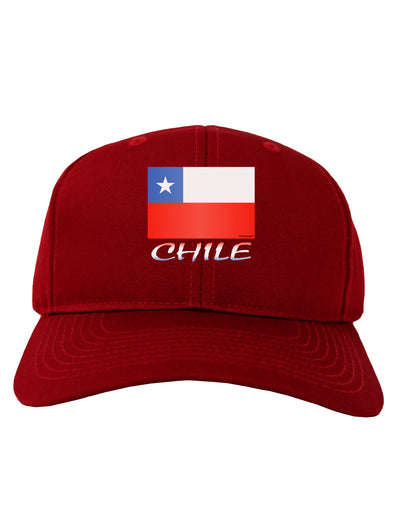 Chile Flag Adult Dark Baseball Cap Hat-Baseball Cap-TooLoud-Red-One Size-Davson Sales