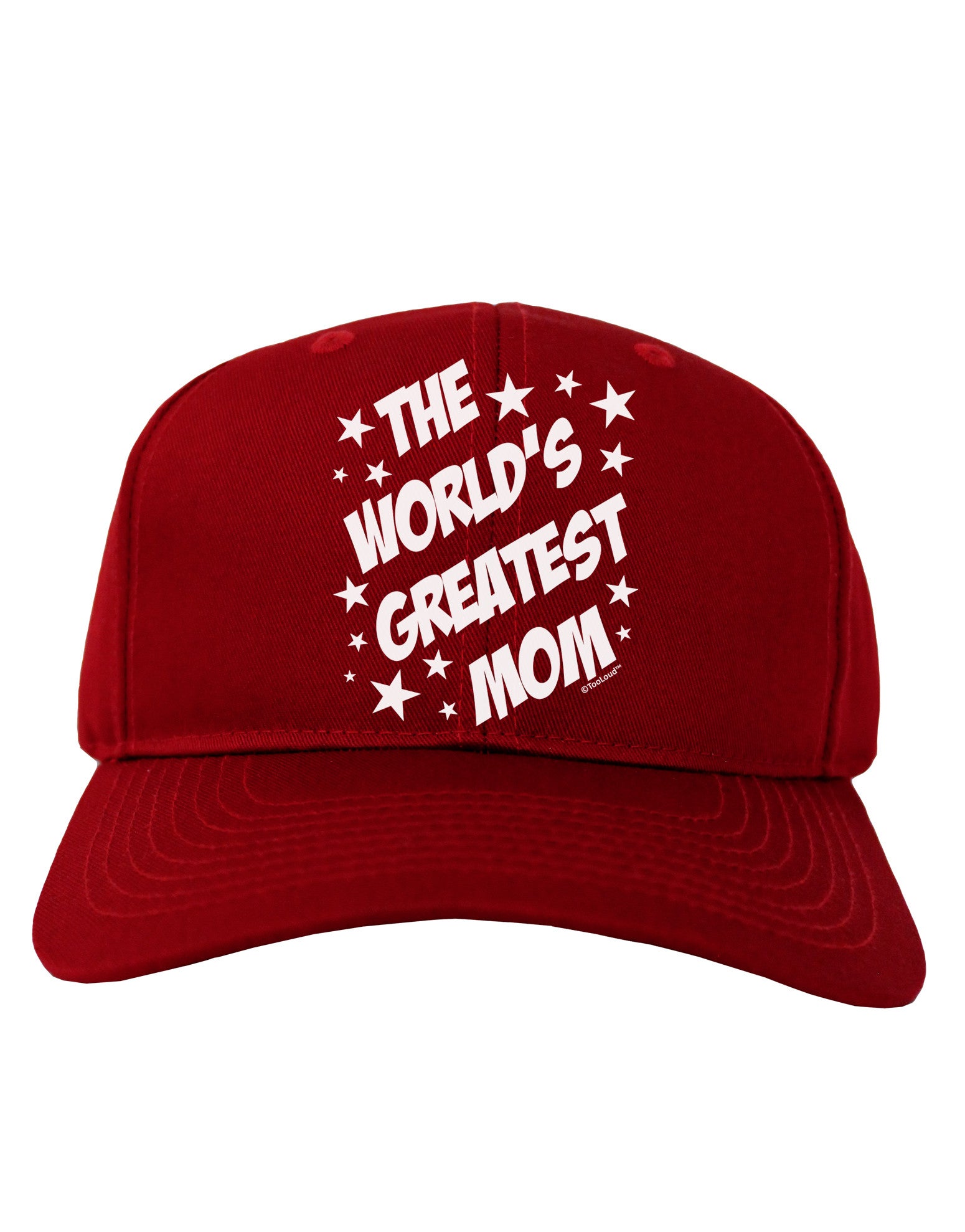 The World's Greatest Mom - Superhero Style Adult Dark Baseball Cap Hat by TooLoud-Baseball Cap-TooLoud-Red-One Size-Davson Sales