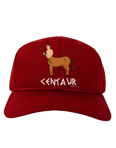 Greek Mythology Centaur Design - Color - Text Adult Dark Baseball Cap Hat by TooLoud-Baseball Cap-TooLoud-Red-One Size-Davson Sales