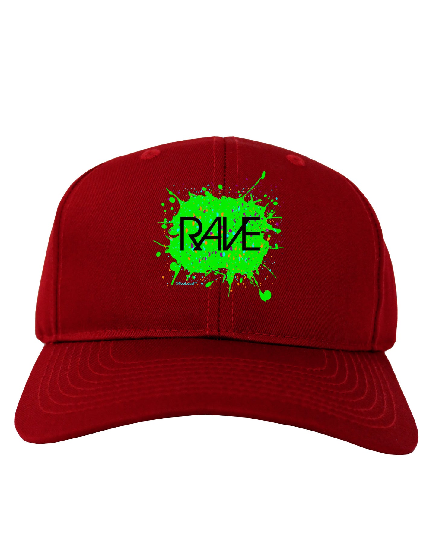 Rave Splatter Green Adult Dark Baseball Cap Hat-Baseball Cap-TooLoud-Red-One Size-Davson Sales