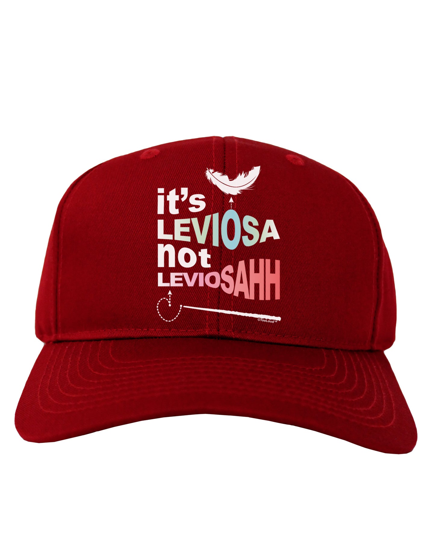 It's LeviOsa not LeviosAHH Adult Dark Baseball Cap Hat-Baseball Cap-TooLoud-Red-One Size-Davson Sales