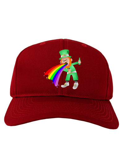 Puking Rainbow Leprechaun Adult Dark Baseball Cap Hat-Baseball Cap-TooLoud-Red-One Size-Davson Sales