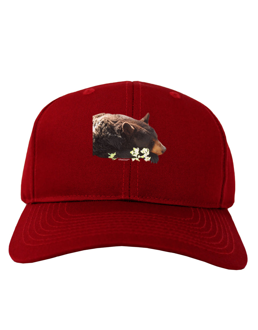 Laying Black Bear Cutout Adult Dark Baseball Cap Hat-Baseball Cap-TooLoud-Black-One Size-Davson Sales