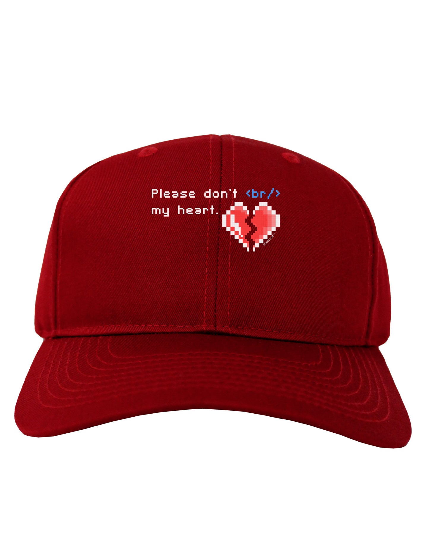 Please Don't Break My Heart Code Adult Dark Baseball Cap Hat-Baseball Cap-TooLoud-Red-One Size-Davson Sales