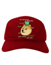 St Patricks Day Leprechaun Doge Adult Dark Baseball Cap Hat-Baseball Cap-TooLoud-Red-One Size-Davson Sales