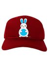 Cute Easter Bunny - Blue Adult Dark Baseball Cap Hat by TooLoud-Baseball Cap-TooLoud-Red-One Size-Davson Sales