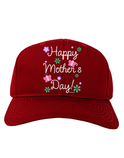 Happy Mother's Day Design Adult Dark Baseball Cap Hat by TooLoud-Baseball Cap-TooLoud-Red-One Size-Davson Sales