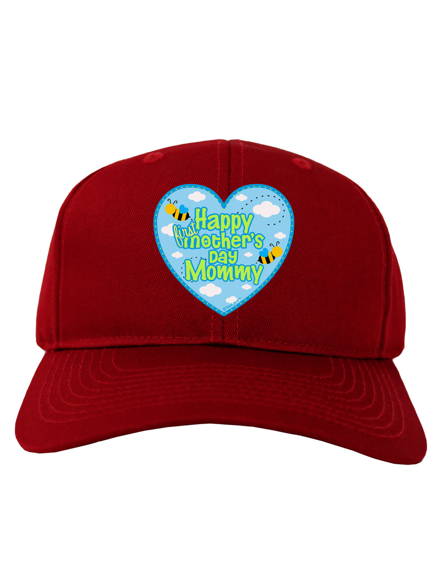 Happy First Mother's Day Mommy - Blue Adult Dark Baseball Cap Hat by TooLoud-Baseball Cap-TooLoud-Black-One Size-Davson Sales