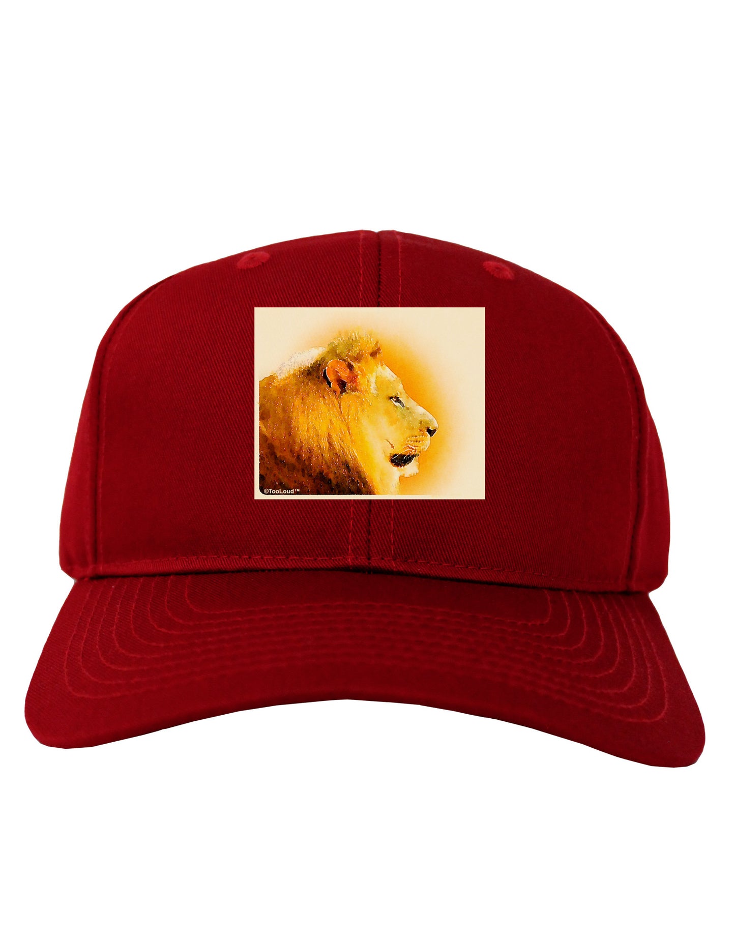 Lion Watercolor 3 Adult Dark Baseball Cap Hat-Baseball Cap-TooLoud-Red-One Size-Davson Sales