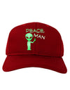 Peace Man Alien Adult Dark Baseball Cap Hat-Baseball Cap-TooLoud-Red-One Size-Davson Sales