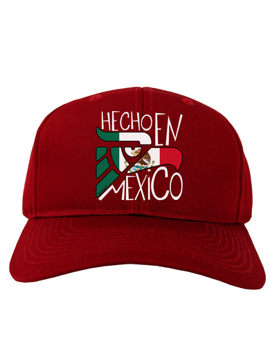 Hecho en Mexico Design - Mexican Flag Adult Dark Baseball Cap Hat by TooLoud-Baseball Cap-TooLoud-Red-One Size-Davson Sales