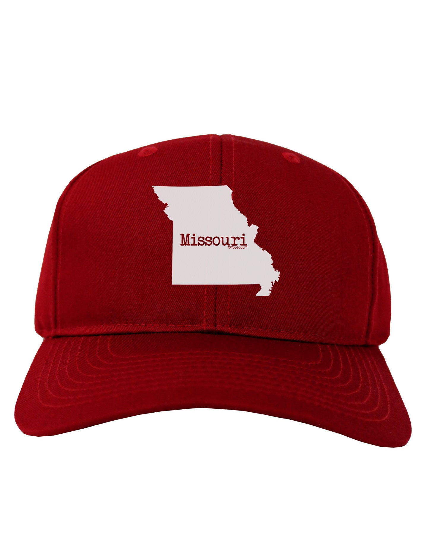 Missouri - United States Shape Adult Dark Baseball Cap Hat-Baseball Cap-TooLoud-Red-One Size-Davson Sales