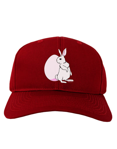 Easter Bunny and Egg Design Adult Dark Baseball Cap Hat by TooLoud-Baseball Cap-TooLoud-Red-One Size-Davson Sales