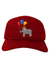 Cute Elephant with Balloons Adult Dark Baseball Cap Hat-Baseball Cap-TooLoud-Red-One Size-Davson Sales