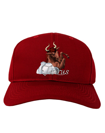 Taurus Color Illustration Adult Dark Baseball Cap Hat-Baseball Cap-TooLoud-Red-One Size-Davson Sales