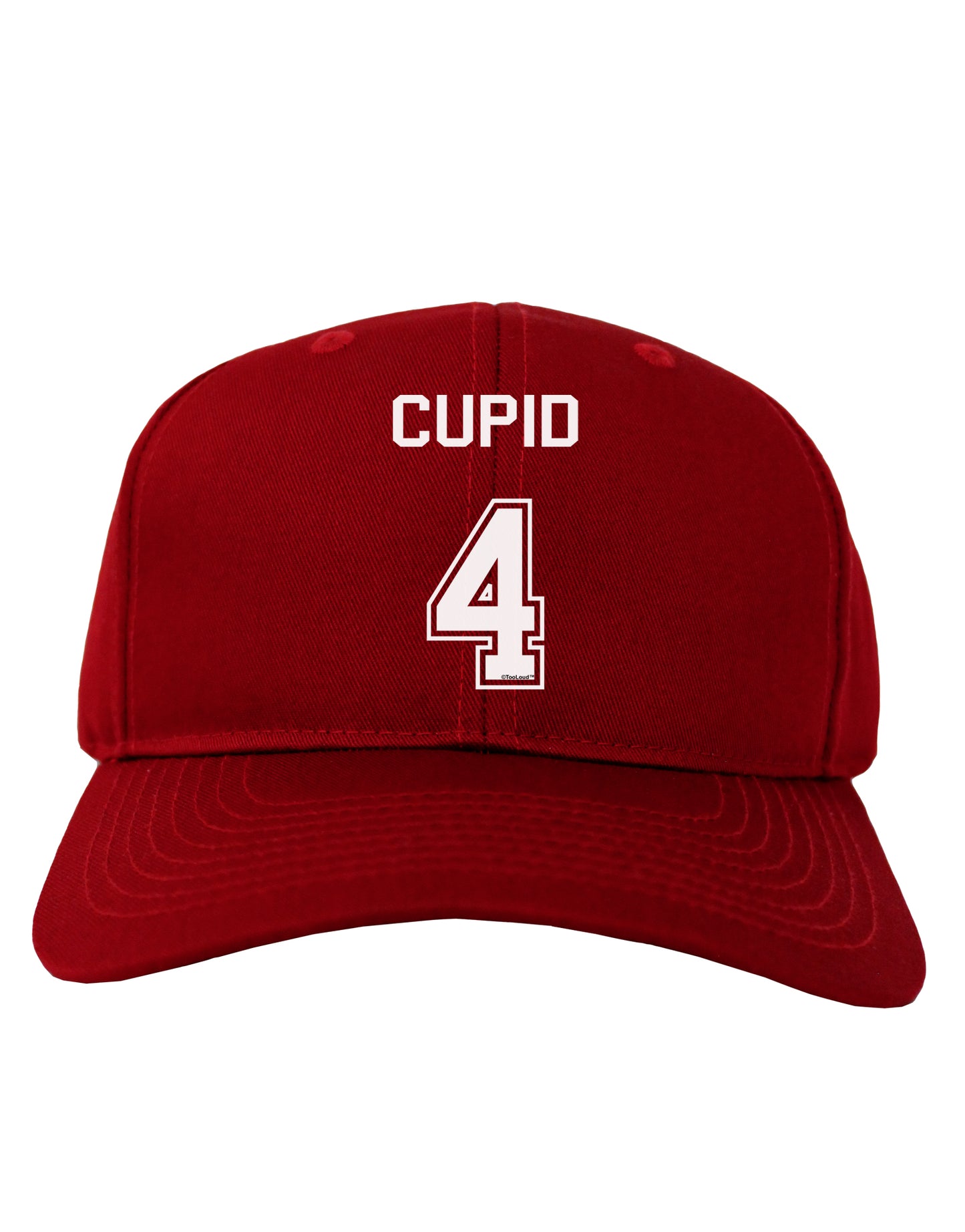 Reindeer Jersey - Cupid 4 Adult Dark Baseball Cap Hat-Baseball Cap-TooLoud-Red-One Size-Davson Sales