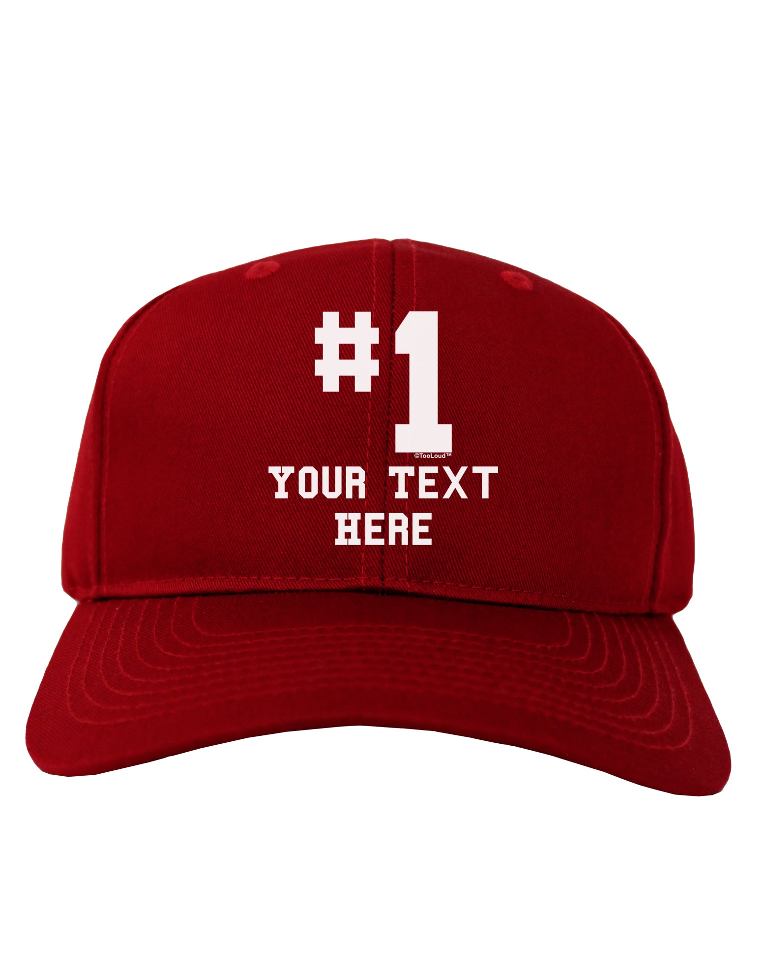 Personalized Number 1 Adult Dark Baseball Cap Hat by TooLoud-Baseball Cap-TooLoud-Red-One Size-Davson Sales