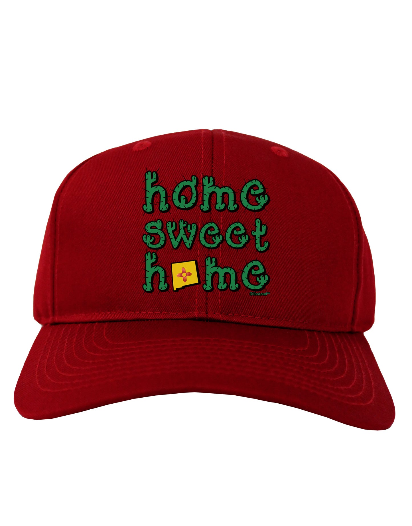 Home Sweet Home - New Mexico - Cactus and State Flag Adult Dark Baseball Cap Hat by TooLoud-Baseball Cap-TooLoud-Red-One Size-Davson Sales
