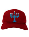 Hanukkah Menorah Adult Dark Baseball Cap Hat-Baseball Cap-TooLoud-Red-One Size-Davson Sales