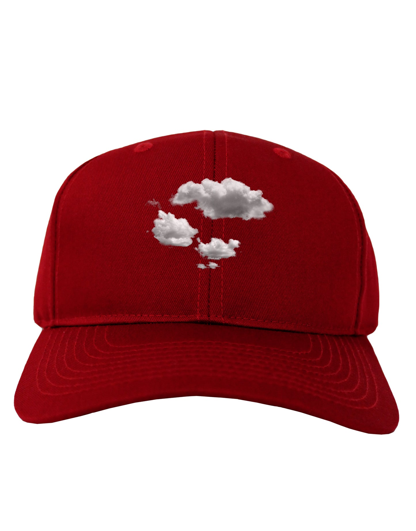 Inverted Puffy Clouds Adult Dark Baseball Cap Hat-Baseball Cap-TooLoud-Red-One Size-Davson Sales