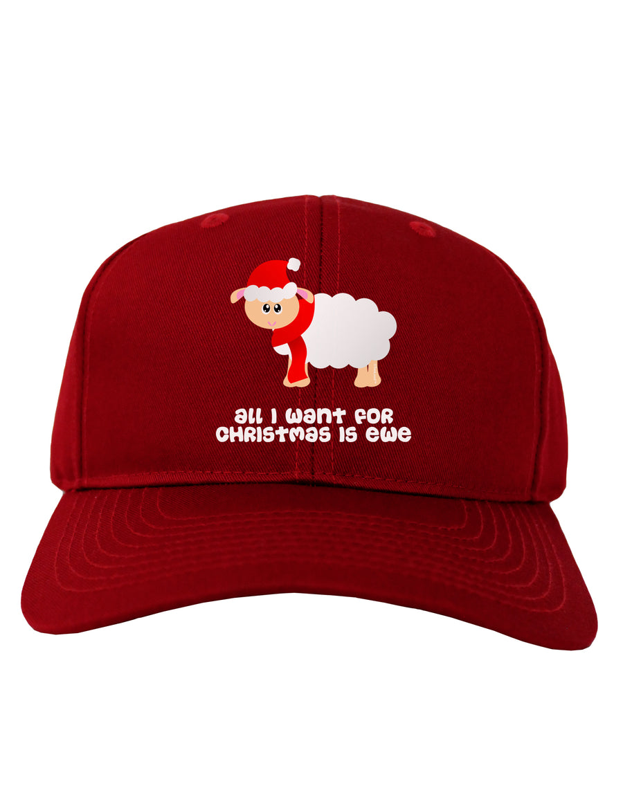 All I Want For Christmas Is Ewe Sheep Adult Dark Baseball Cap Hat-Baseball Cap-TooLoud-Black-One Size-Davson Sales