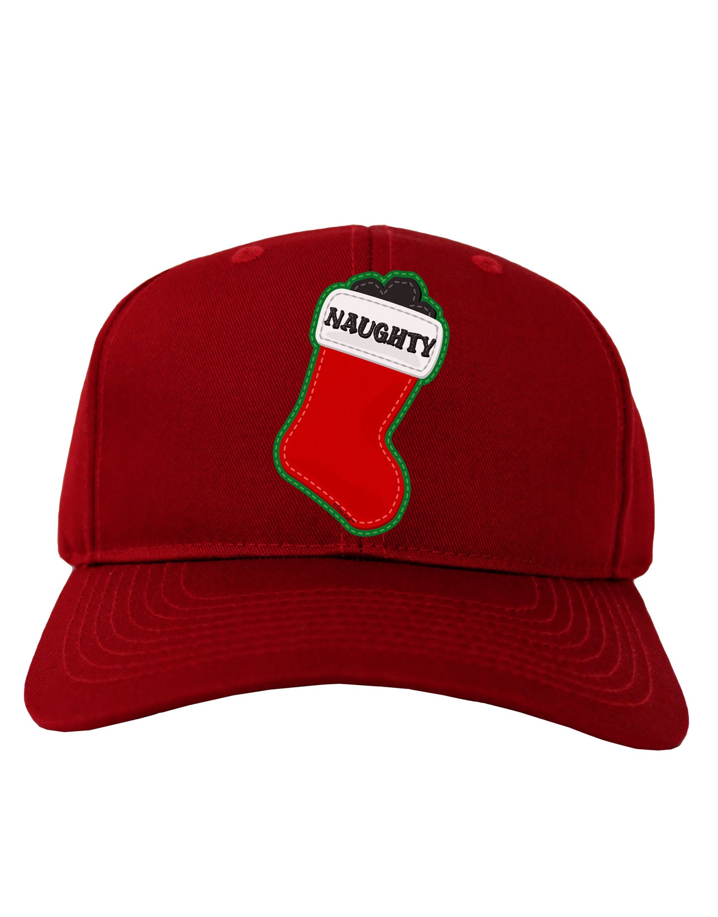 Naughty Coal Cute Christmas Stocking Adult Dark Baseball Cap Hat-Baseball Cap-TooLoud-Red-One Size-Davson Sales