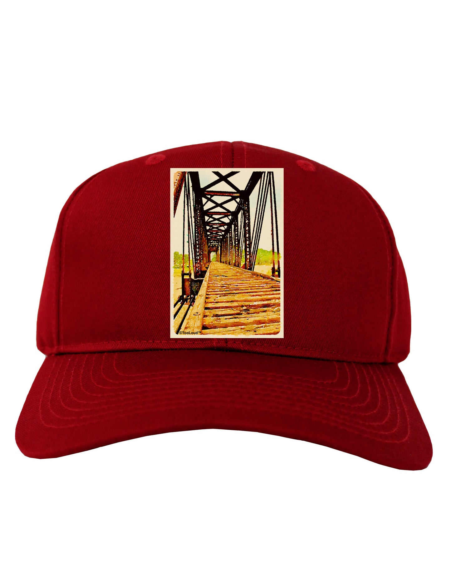 Colorado Bridge Watercolor Adult Dark Baseball Cap Hat-Baseball Cap-TooLoud-Red-One Size-Davson Sales
