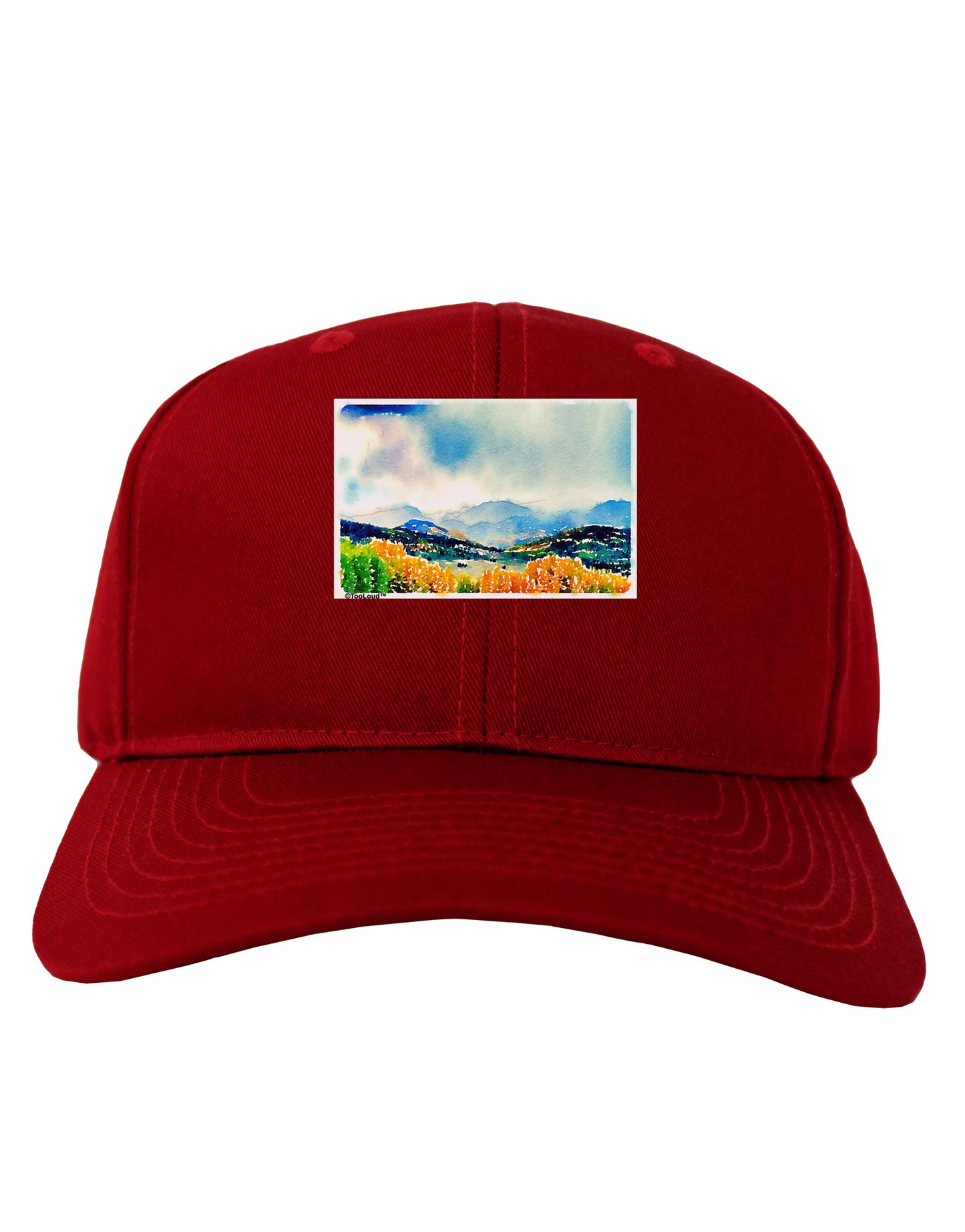 Colorado Mountain Scene Adult Dark Baseball Cap Hat-Baseball Cap-TooLoud-Red-One Size-Davson Sales