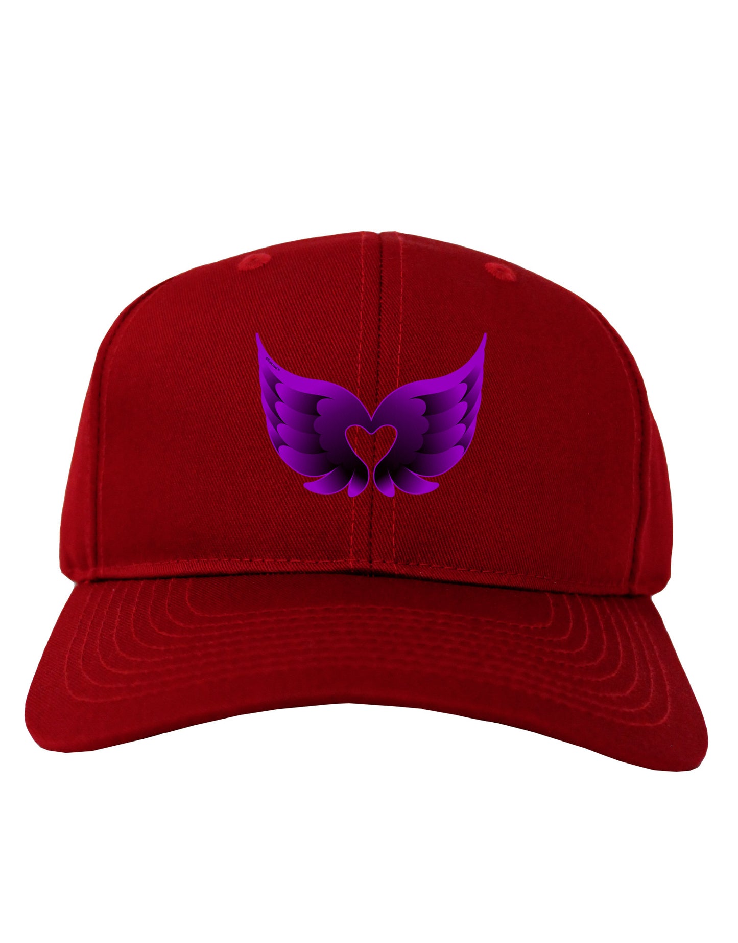 Cute Dark Angel Wings Black and Purple Heart Adult Dark Baseball Cap Hat-Baseball Cap-TooLoud-Red-One Size-Davson Sales