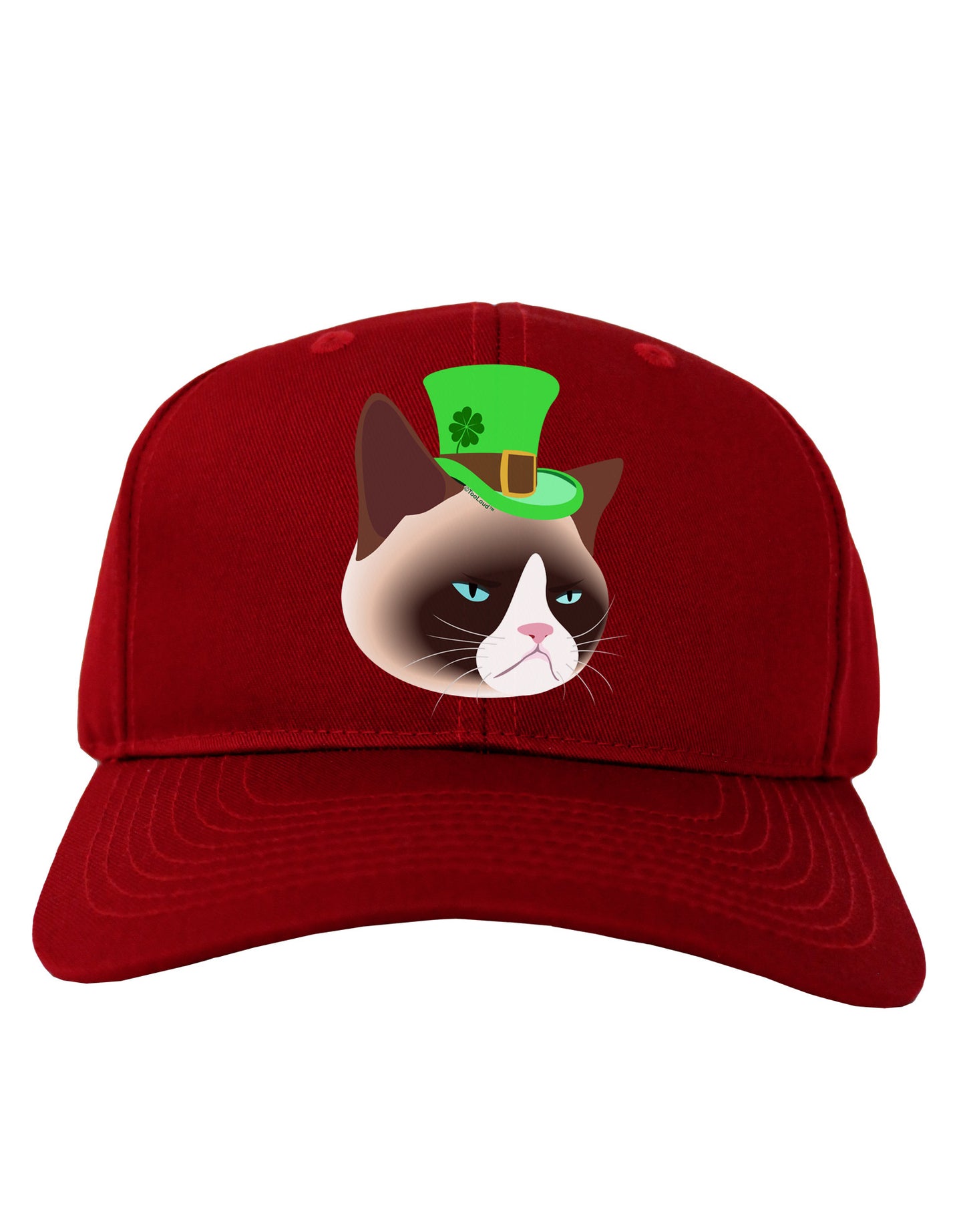 Leprechaun Disgruntled Cat Adult Dark Baseball Cap Hat-Baseball Cap-TooLoud-Red-One Size-Davson Sales