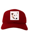 White Wolf Head Cutout Adult Dark Baseball Cap Hat-Baseball Cap-TooLoud-Red-One Size-Davson Sales