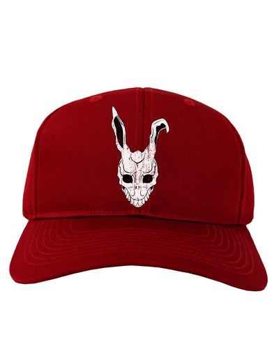 Scary Bunny Face White Distressed Adult Dark Baseball Cap Hat-Baseball Cap-TooLoud-Red-One Size-Davson Sales