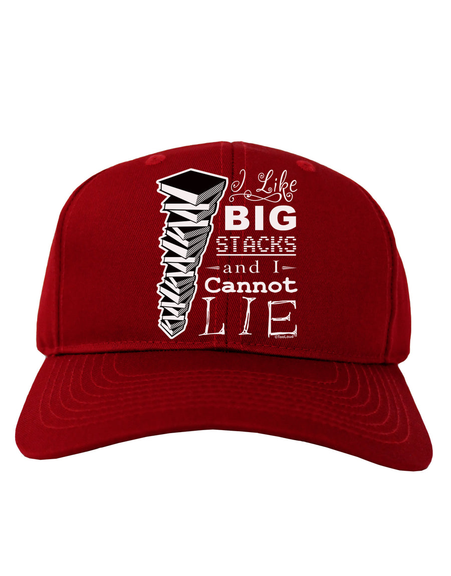 I Like Big Stacks -of books- Adult Dark Baseball Cap Hat-Baseball Cap-TooLoud-Black-One Size-Davson Sales