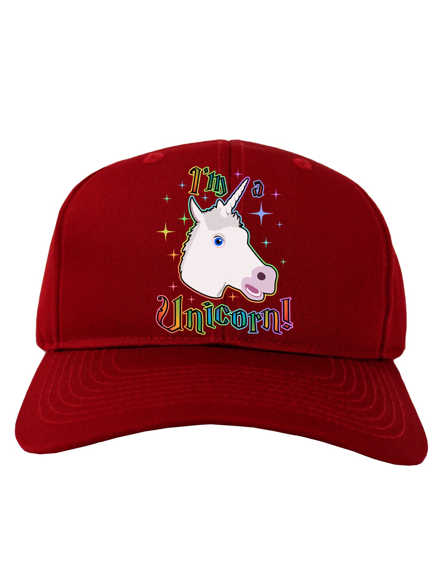 I'm a Unicorn Adult Dark Baseball Cap Hat-Baseball Cap-TooLoud-Red-One Size-Davson Sales