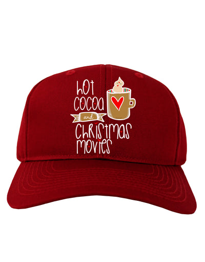 Hot Cocoa and Christmas Movies Adult Baseball Cap Hat-Baseball Cap-TooLoud-Red-One-Size-Fits-Most-Davson Sales