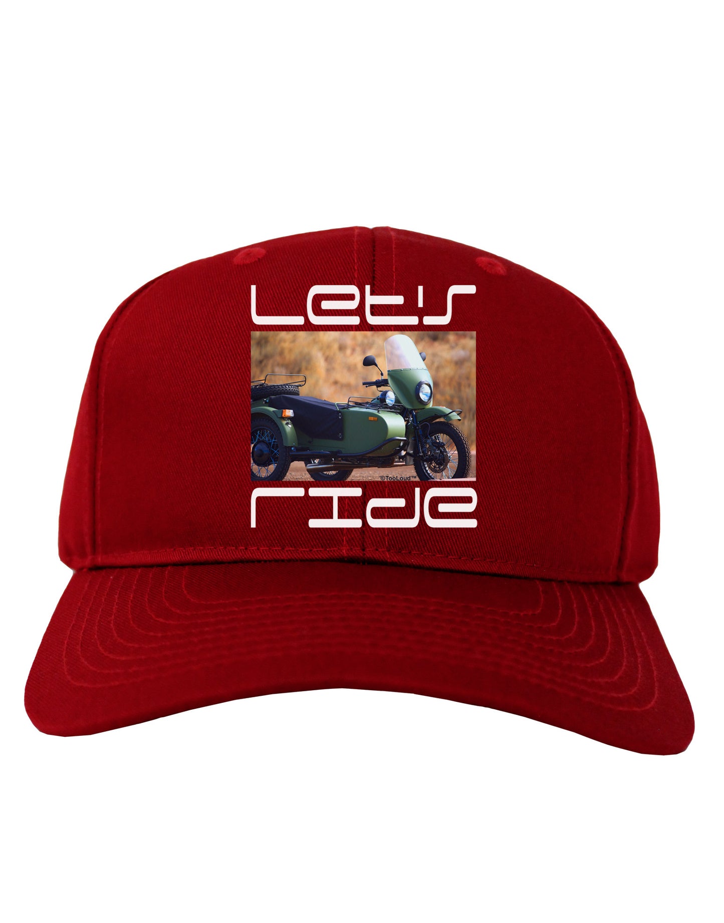 Lets Ride Sidecar Motorcycle Adult Dark Baseball Cap Hat-Baseball Cap-TooLoud-Red-One Size-Davson Sales