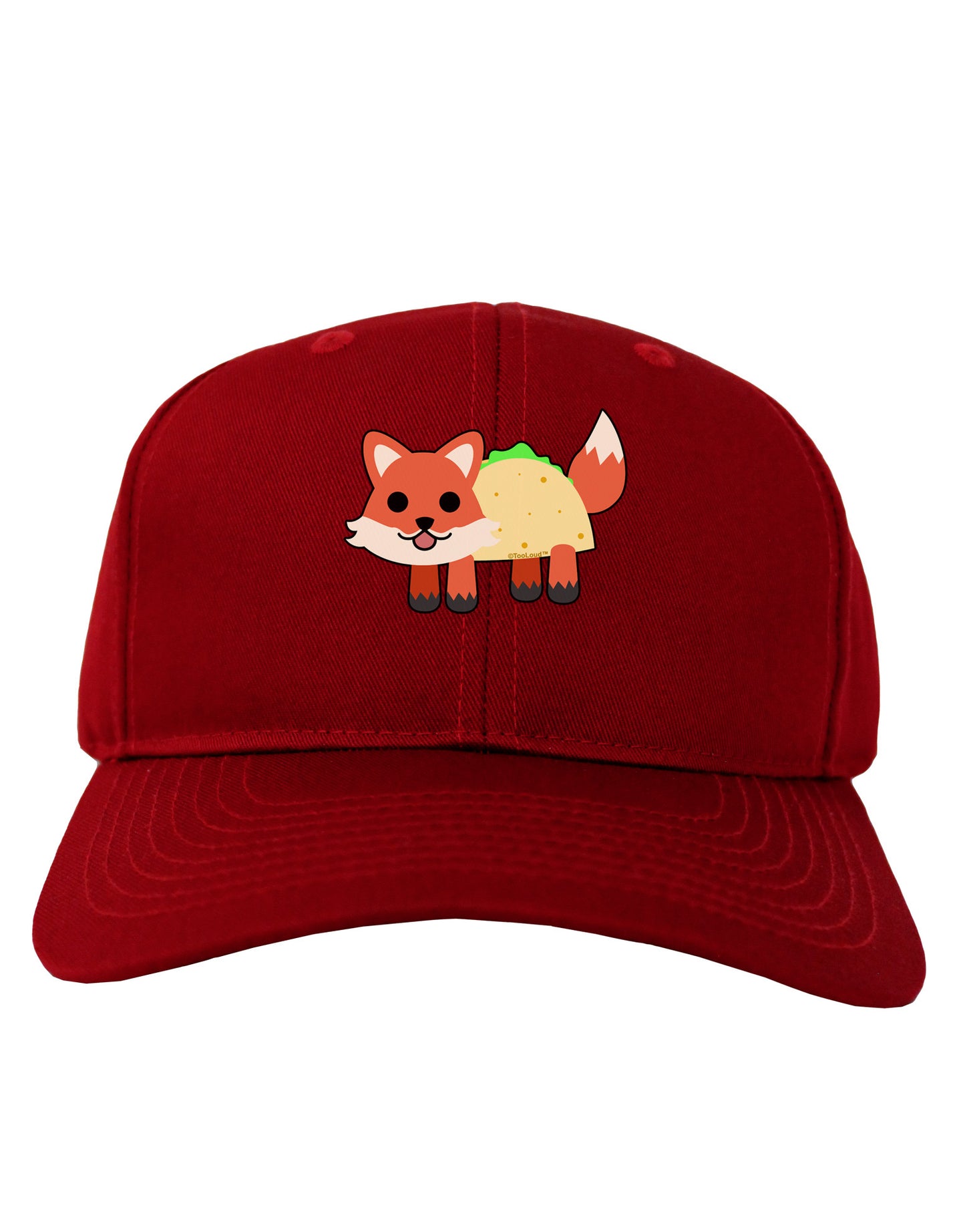 Cute Taco Fox Adult Dark Baseball Cap Hat-Baseball Cap-TooLoud-Red-One Size-Davson Sales