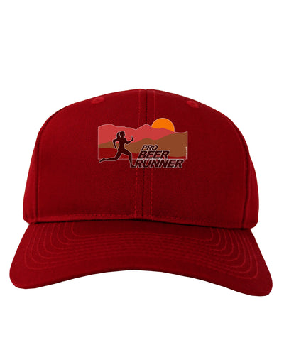 Pro Beer Runner Woman Adult Dark Baseball Cap Hat-Baseball Cap-TooLoud-Red-One Size-Davson Sales