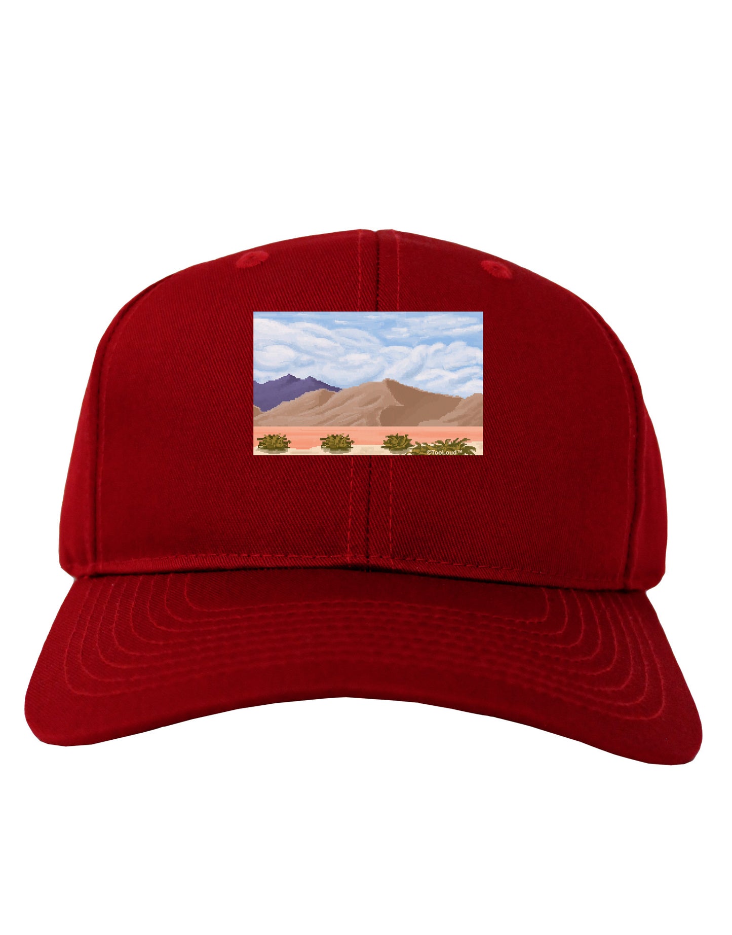 Pixel Landscape - Desert Adult Dark Baseball Cap Hat-Baseball Cap-TooLoud-Red-One Size-Davson Sales