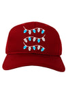 Hanukkah Lights Blue and Silver Adult Dark Baseball Cap Hat-Baseball Cap-TooLoud-Red-One Size-Davson Sales