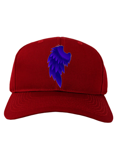 Single Left Dark Angel Wing Design - Couples Adult Dark Baseball Cap Hat-Baseball Cap-TooLoud-Red-One Size-Davson Sales