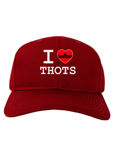 I Love Heart THOTS Adult Dark Baseball Cap Hat-Baseball Cap-TooLoud-Red-One Size-Davson Sales