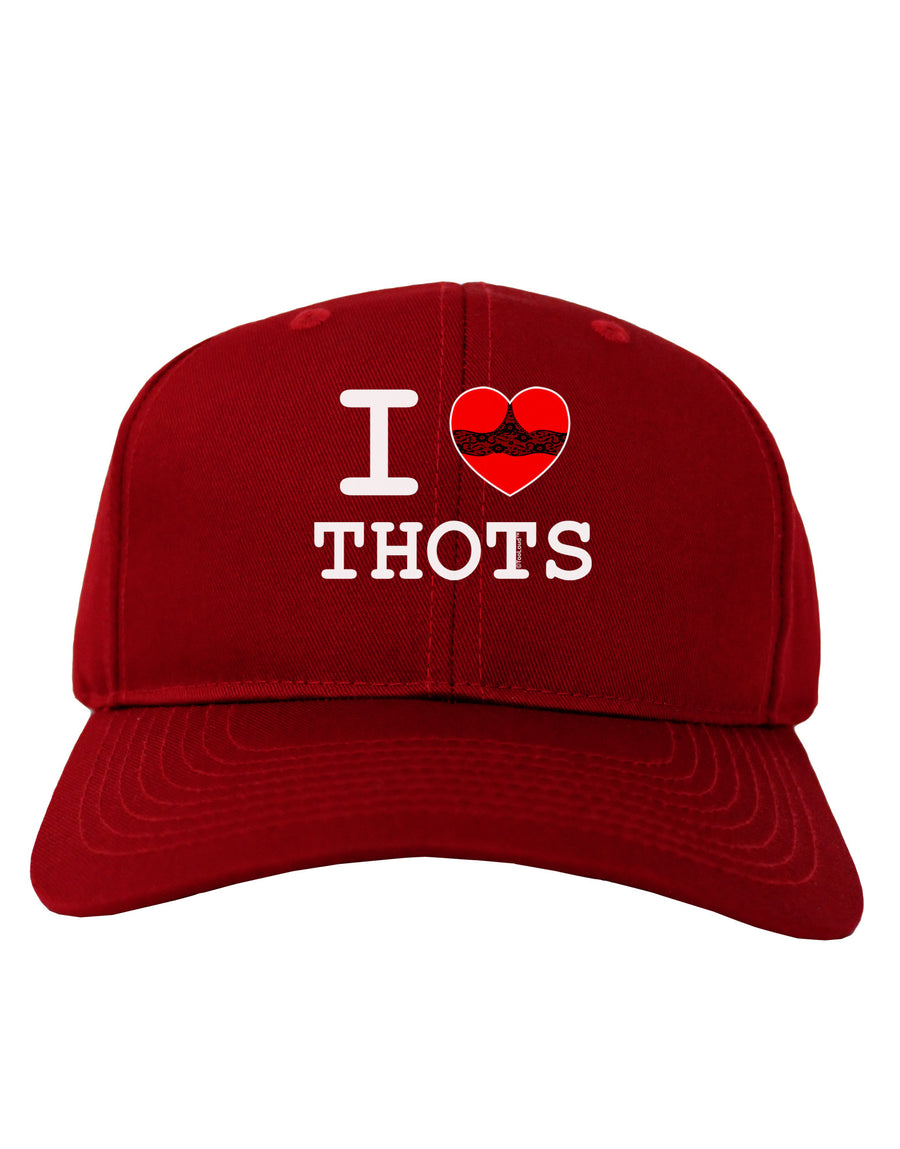 I Love Heart THOTS Adult Dark Baseball Cap Hat-Baseball Cap-TooLoud-Black-One Size-Davson Sales